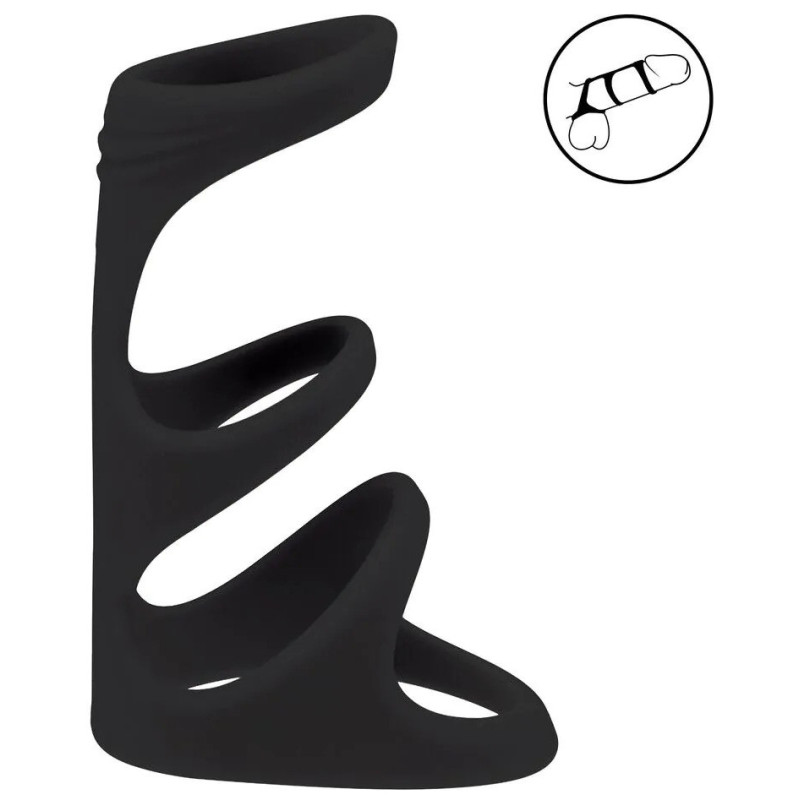 Levelz Anneau pénien 3-Loop Noir